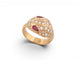 Bague 57 Bulgari Serpenti Seduttori - Bague en or rose, diamants et saphirs 58 Facettes 275123