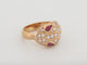 Bague 57 Bulgari Serpenti Seduttori - Bague en or rose, diamants et saphirs 58 Facettes 275123
