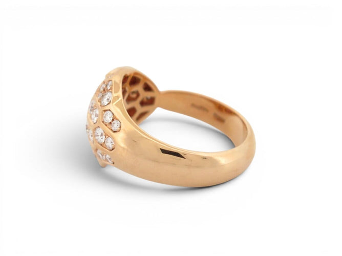 Bague 57 Bulgari Serpenti Seduttori - Bague en or rose, diamants et saphirs 58 Facettes 275123