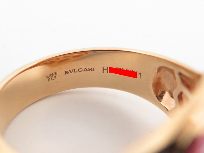 Bague 57 Bulgari Serpenti Seduttori - Bague en or rose, diamants et saphirs 58 Facettes 275123