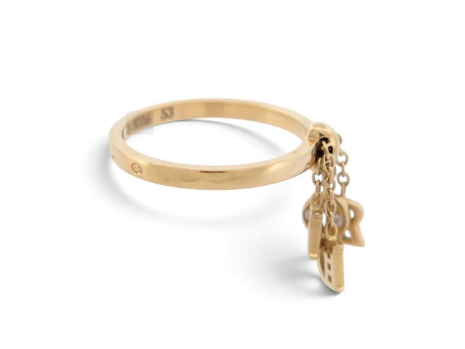 Bague 53 Christian Dior - Bague Breloques Charms en or jaune 18k et diamants 58 Facettes 276677