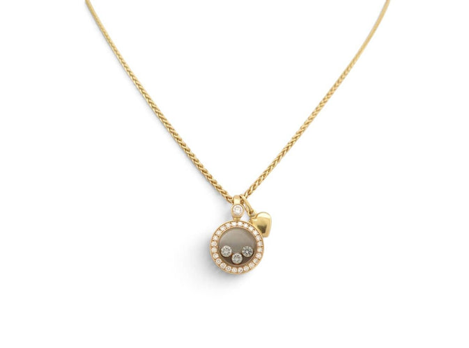 Collier Chopard Happy Diamonds - Collier en or jaune 18k et diamants 58 Facettes 276633