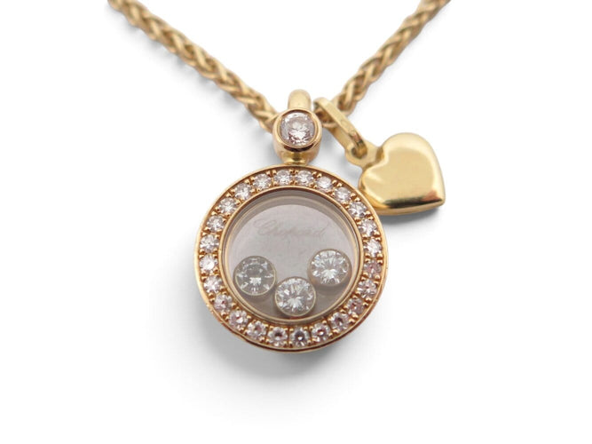 Collier Chopard Happy Diamonds - Collier en or jaune 18k et diamants 58 Facettes 276633