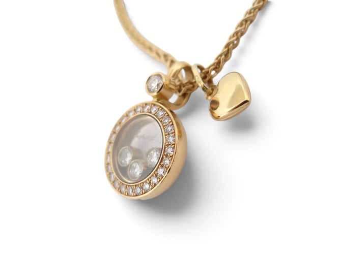 Collier Chopard Happy Diamonds - Collier en or jaune 18k et diamants 58 Facettes 276633