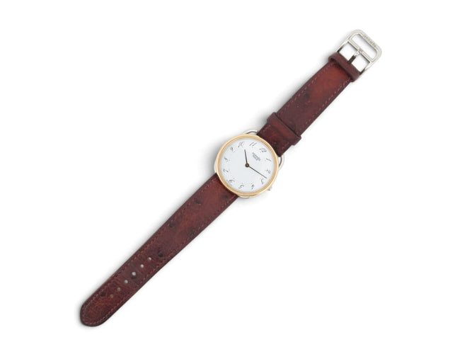 Montre Hermès - Montre Arceau MM AR4.520 30 mm plaqué or et acier 58 Facettes 276344