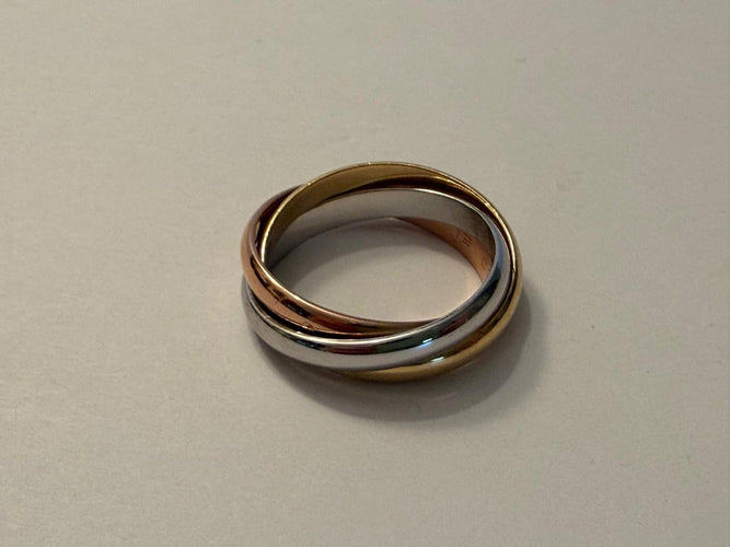 Bague 59 Cartier Trinity - Bague trois ors 18 ct 58 Facettes AZ-PG-261781