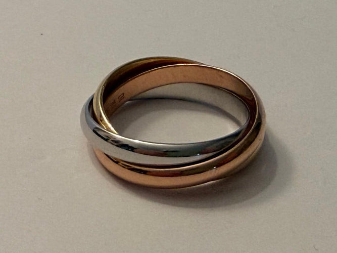 Bague 59 Cartier Trinity - Bague trois ors 18 ct 58 Facettes AZ-PG-261781