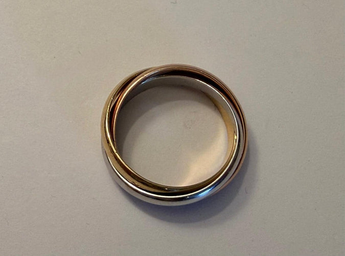Bague 59 Cartier Trinity - Bague trois ors 18 ct 58 Facettes AZ-PG-261781