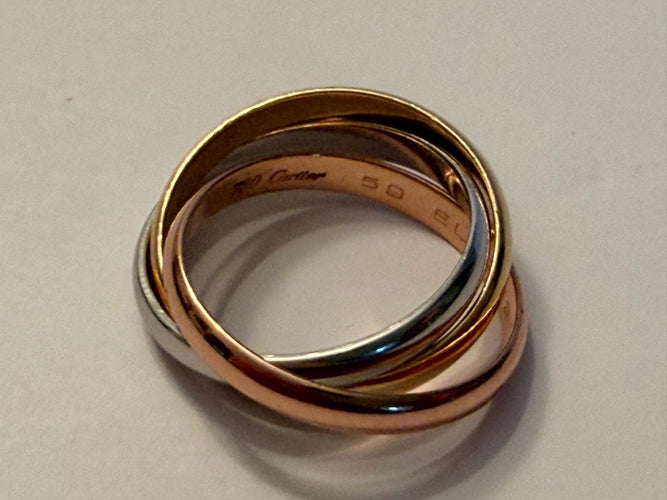 Bague 59 Cartier Trinity - Bague trois ors 18 ct 58 Facettes AZ-PG-261781