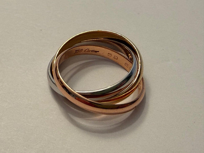 Bague 59 Cartier Trinity - Bague trois ors 18 ct 58 Facettes AZ-PG-261781