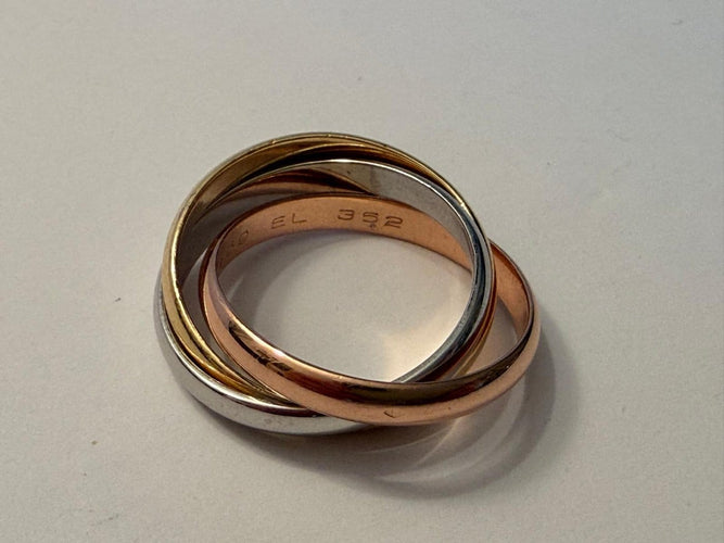 Bague 59 Cartier Trinity - Bague trois ors 18 ct 58 Facettes AZ-PG-261781