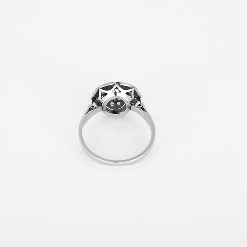 Bague 49 Bague années 1950 en or blanc, platine et diamants 58 Facettes B260537