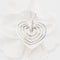 Collier Collier 4 cœurs en or blanc et diamants 58 Facettes 26383