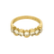 Bague 53 Bague demi-alliance en or jaune et diamants 58 Facettes B260506