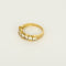 Bague 53 Bague demi-alliance en or jaune et diamants 58 Facettes B260506