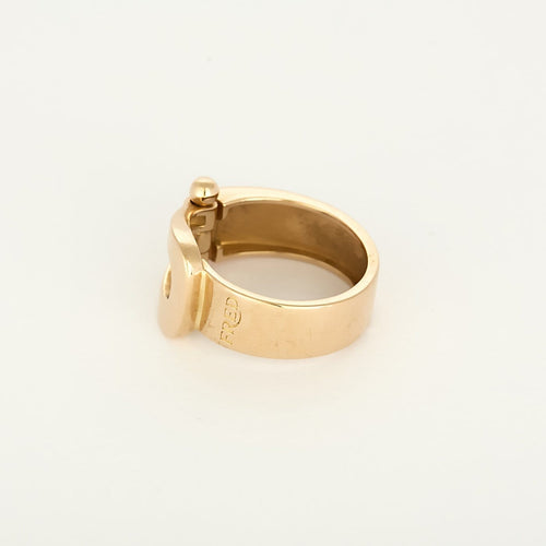 Bague 56 Fred Force 10 - Bague grand modèle en or rose et diamants 58 Facettes B260407