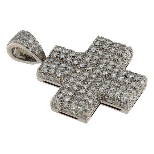 Pendentif Pendentif croix en or blanc et diamants 58 Facettes G4030