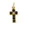 Pendentif Pendentif croix en or jaune, diamant et saphirs 58 Facettes B260521