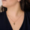 Pendentif Pendentif croix en or jaune, diamant et saphirs 58 Facettes B260521