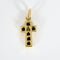 Pendentif Pendentif croix en or jaune, diamant et saphirs 58 Facettes B260521