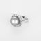 Bague 48.5 Bague en or blanc avec perle de culture grise et diamants 58 Facettes B260541