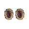 Boucles d'oreilles Boucles d'oreilles clips en or jaune, or gris et améthystes 58 Facettes B260527