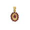 Pendentif Pendentif marguerite en or jaune, rubis et diamants 58 Facettes B260540
