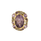 Bague 56 Bague marguerite en or blanc et jaune, améthystes 58 Facettes B260526