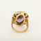 Bague 56 Bague marguerite en or blanc et jaune, améthystes 58 Facettes B260526
