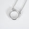 Collier Collier pendentif rond en or blanc et diamants 58 Facettes B260536