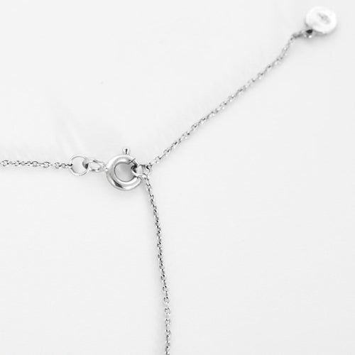 Collier Collier pendentif rond en or blanc et diamants 58 Facettes B260536