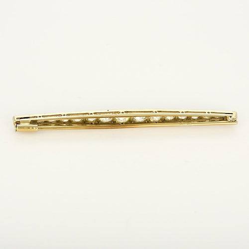 Broche Broche barrette en platine et or 18K, diamants taille ancienne 58 Facettes B260499