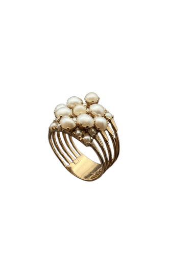 Bague 52 Coltre di Perle - Bague multifil en or 14K et microperles 58 Facettes COLTRE DI PERLE