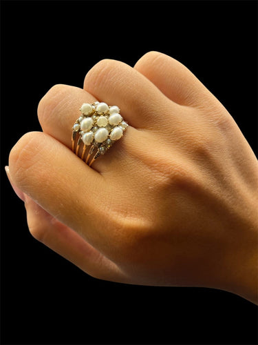 Bague 52 Coltre di Perle - Bague multifil en or 14K et microperles 58 Facettes COLTRE DI PERLE
