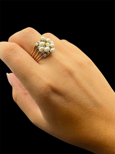 Bague 52 Coltre di Perle - Bague multifil en or 14K et microperles 58 Facettes COLTRE DI PERLE
