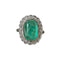 Bague 58 Bague marguerite en or blanc avec émeraude colombienne et diamants 58 Facettes 285