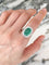 Bague 58 Bague marguerite en or blanc avec émeraude colombienne et diamants 58 Facettes 285