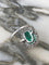 Bague 58 Bague marguerite en or blanc avec émeraude colombienne et diamants 58 Facettes 285