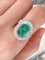 Bague 58 Bague marguerite en or blanc avec émeraude colombienne et diamants 58 Facettes 285