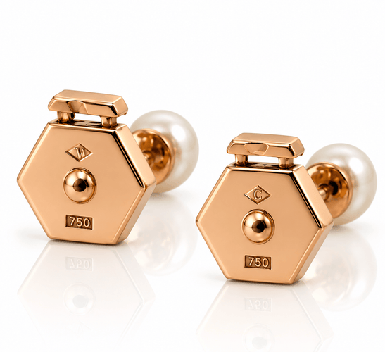 Boucles d'oreilles Boucles d'oreilles puces en or rose et perles fines 58 Facettes 90474