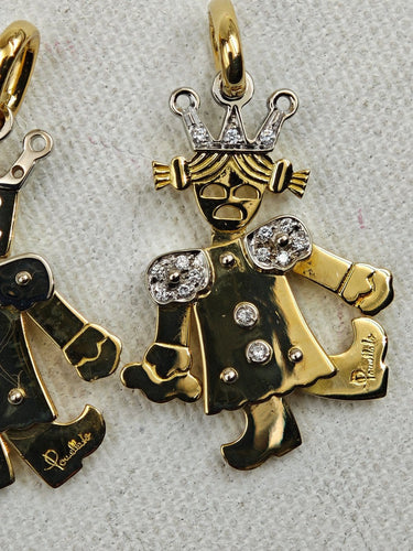 Pendentif Pomellato Re e Regina - Pendentifs en or 18 ct et diamants 58 Facettes 1