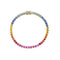 Bracelet Bracelet tennis en or 18 carats et saphirs multicolores 58 Facettes GBT1025YG-2