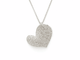 Collier Collier - Pendentif cœur en or blanc et diamants 58 Facettes 18310