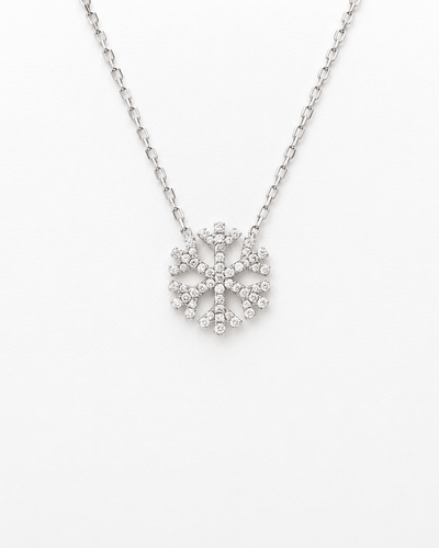Collier Collier flocon de neige en or blanc et diamants 58 Facettes 21121