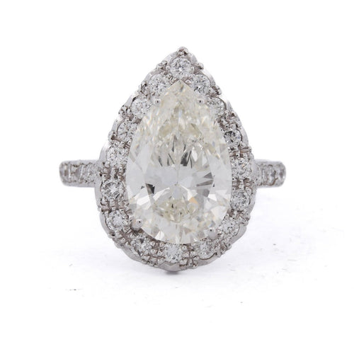 Bague 52 Bague goutte en or blanc 18 kt et diamants 58 Facettes AN390 (000719)