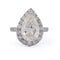 Bague 52 Bague goutte en or blanc 18 kt et diamants 58 Facettes AN390 (000719)
