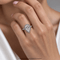 Bague 52 Bague goutte en or blanc 18 kt et diamants 58 Facettes AN390 (000719)