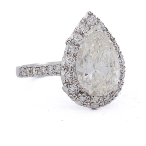 Bague 52 Bague goutte en or blanc 18 kt et diamants 58 Facettes AN390 (000719)