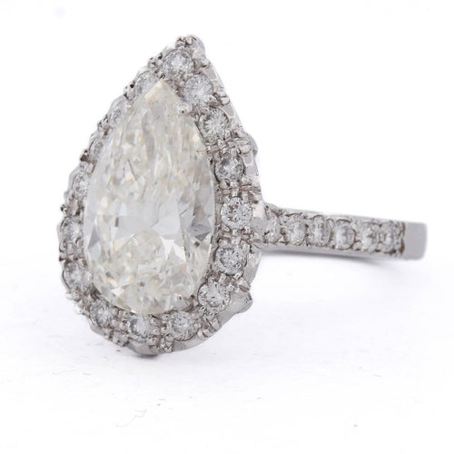 Bague 52 Bague goutte en or blanc 18 kt et diamants 58 Facettes AN390 (000719)