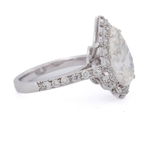 Bague 52 Bague goutte en or blanc 18 kt et diamants 58 Facettes AN390 (000719)